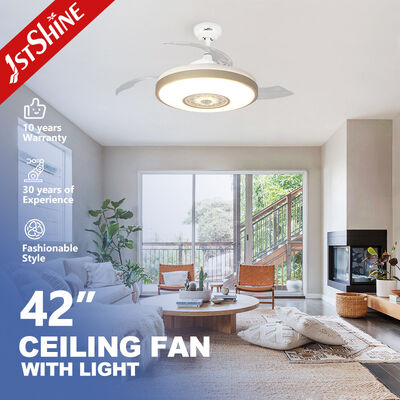 좋은 가격 침실을 위한 보이지 않는 42 인치 똑똑한 RGB LED 천장 선풍기 온라인
